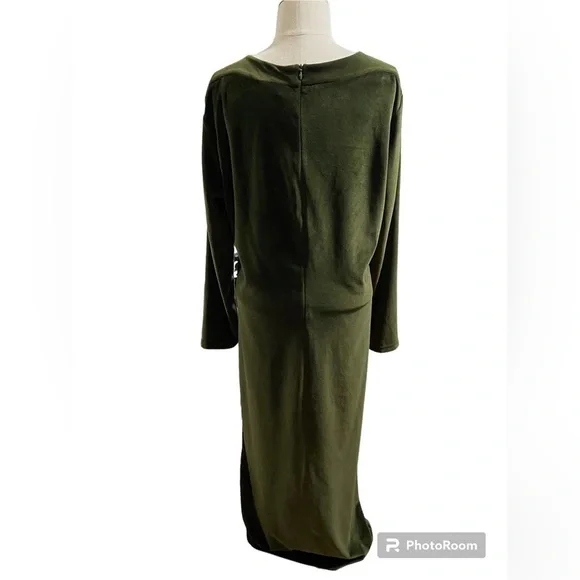 Harve Bernard Olive Green Floor Length Women’s Dress XL - Picture 2 of 7
